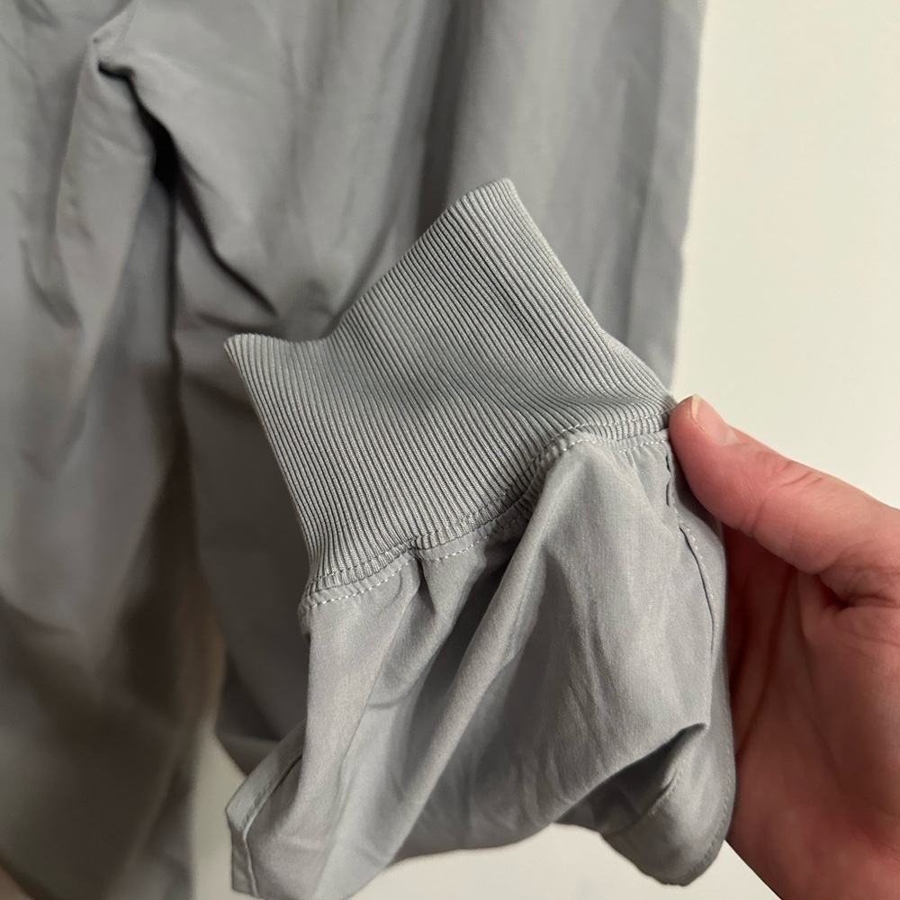 Gray Relaxed Fit Joggers with Elastic Cuffs - Picture 5 of 6